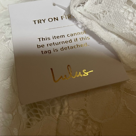 Lulus Always Be There White Lace Strapless Dress. Small - Picture 7 of 9